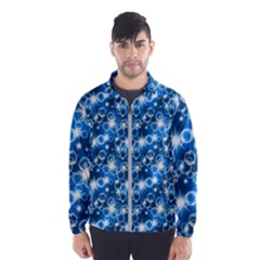 Star Hexagon Blue Deep Blue Light Men s Windbreaker by Pakrebo