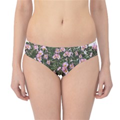 Pink Flowers Leaves Spring Garden Hipster Bikini Bottoms by Pakrebo