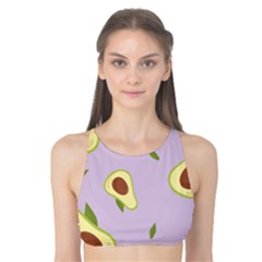 Avocado Green With Pastel Violet Background2 Avocado Pastel Light Violet Tank Bikini Top by genx