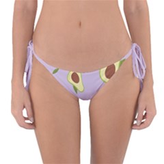 Avocado Green With Pastel Violet Background2 Avocado Pastel Light Violet Reversible Bikini Bottom by genx