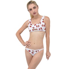 Red Apple Core Funny Retro Pattern Half On White Background The Little Details Bikini Set by genx