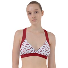 Funny Bacon Slices Pattern Infidel Red Meat Sweetheart Sports Bra by genx