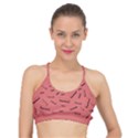 Funny Bacon Slices Pattern infidel vintage red meat background  Basic Training Sports Bra View1
