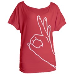 A-ok Perfect Handsign Maga Pro-trump Patriot On Pink Background Women s Oversized Tee by snek