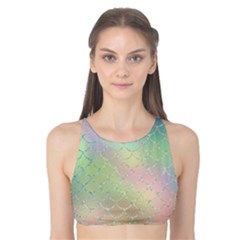 Pastel Mermaid Sparkles Tank Bikini Top by retrotoomoderndesigns