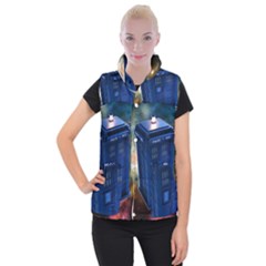 The Police Box Tardis Time Travel Device Used Doctor Who Women s Button Up Vest by Sudhe