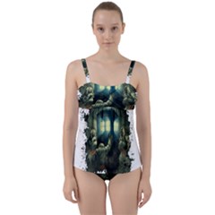 Time Machine Doctor Who Twist Front Tankini Set