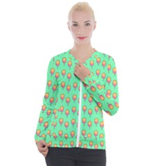 Cotton Candy Pattern Green Casual Zip Up Jacket by snowwhitegirl
