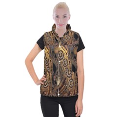 Steampunk Clock Women s Button Up Vest