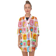 Zappwaits Retro 70er Half Sleeve Chiffon Kimono by zappwaits