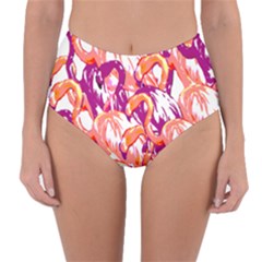 Flamingos Reversible High-waist Bikini Bottoms by StarvingArtisan