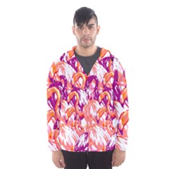 Flamingos Men s Hooded Windbreaker by StarvingArtisan