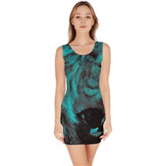 Angry Male Lion Predator Carnivore Bodycon Dress by Sudhe