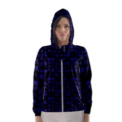 Neon Oriental Characters Print Pattern Women s Hooded Windbreaker by dflcprintsclothing