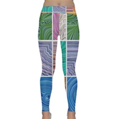 Electric Field Art Collage I Classic Yoga Leggings by okhismakingart
