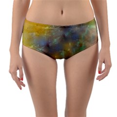 Abstract: Candle And Nail Polish Reversible Mid-waist Bikini Bottoms by okhismakingart