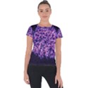 Queen Annes Lace in Purple and White Short Sleeve Sports Top  View1
