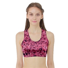 Queen Annes Lace In Red Part Ii Sports Bra With Border
