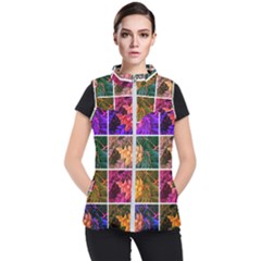 Sideways Sumac Collage Women s Puffer Vest by okhismakingart