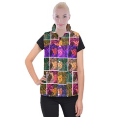 Sideways Sumac Collage Women s Button Up Vest by okhismakingart