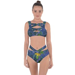 Blue Sunflower Bandaged Up Bikini Set  by okhismakingart