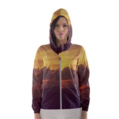 Early Sunset Women s Hooded Windbreaker by okhismakingart