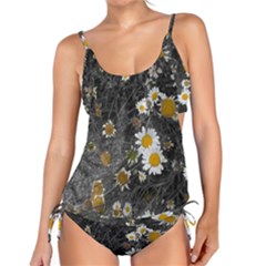 Black And White With Daisies Tankini Set by okhismakingart