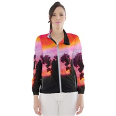 Sunset And Geraniums Women s Windbreaker by okhismakingart