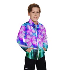 Glowing Flowers Kids  Windbreaker by okhismakingart