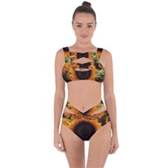 Single Sunflower Bandaged Up Bikini Set  by okhismakingart