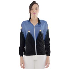 Tree And Moon Women s Windbreaker by okhismakingart