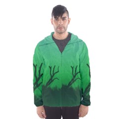 Creepy Green Scene Men s Hooded Windbreaker by okhismakingart