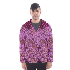 Pink Queen Anne s Lace Landscape Men s Hooded Windbreaker by okhismakingart