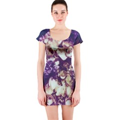 Soft Purple Hydrangeas Short Sleeve Bodycon Dress by okhismakingart