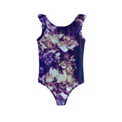 Soft Purple Hydrangeas Kids  Frill Swimsuit by okhismakingart