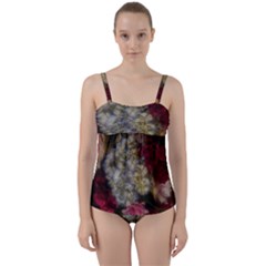 Hydrangea Arrangement Ii Twist Front Tankini Set by okhismakingart