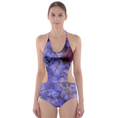 Hydrangea Arrangement Ii (blue Tint) Cut-out One Piece Swimsuit by okhismakingart