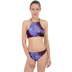 Hydrangea Arrangement Ii (blue Tint) Racer Front Bikini Set by okhismakingart