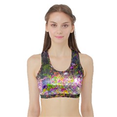 Magic Butterfly Sports Bra With Border by okhismakingart