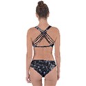 Floral Stars -Black and White, High Contrast Criss Cross Bikini Set View2