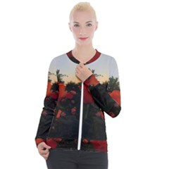 Rose Landscape Casual Zip Up Jacket by okhismakingart