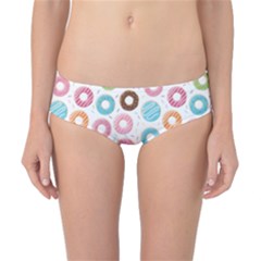 Donut Pattern With Funny Candies Classic Bikini Bottoms by genx