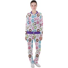 Donut Pattern With Funny Candies Casual Jacket And Pants Set by genx