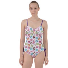 Donut Pattern With Funny Candies Sweetheart Tankini Set by genx