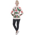 Tropical Watermelon Leaves Pink and green jungle leaves retro Hawaiian style Casual Zip Up Jacket View2