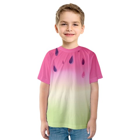 Watermelon Pastel Gradient Pink Watermelon Pastel Gradient Kids  Sport Mesh Tee by genx