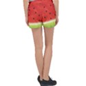 Juicy Paint texture Watermelon red and green watercolor Women s Velour Lounge Shorts View2