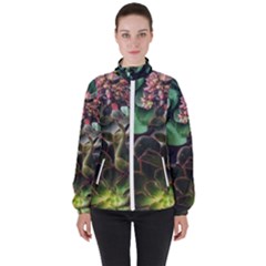 Succulents Women s High Neck Windbreaker by okhismakingart