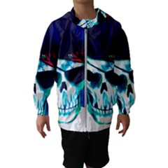 Skull Pirates Symbol Skeleton Kids  Hooded Windbreaker by Sudhe