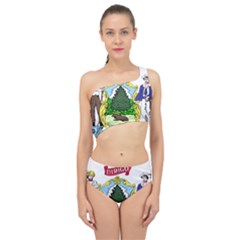 Coat Of Arms Of Maine Spliced Up Two Piece Swimsuit by abbeyz71